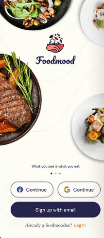 Foodmood — Splash app screen by Emerson Technology