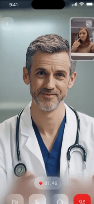 MediCare — Telehealth app screen by Emerson Technology