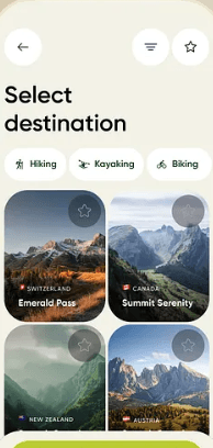 Wanderly — Discovery app screen by Emerson Technology